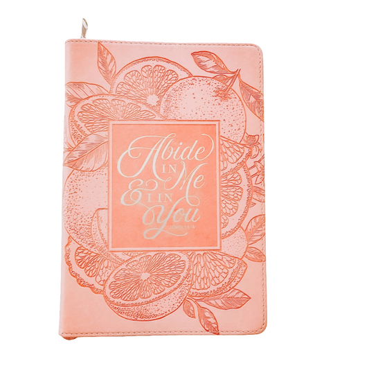 Zippered Abide in Me Journal